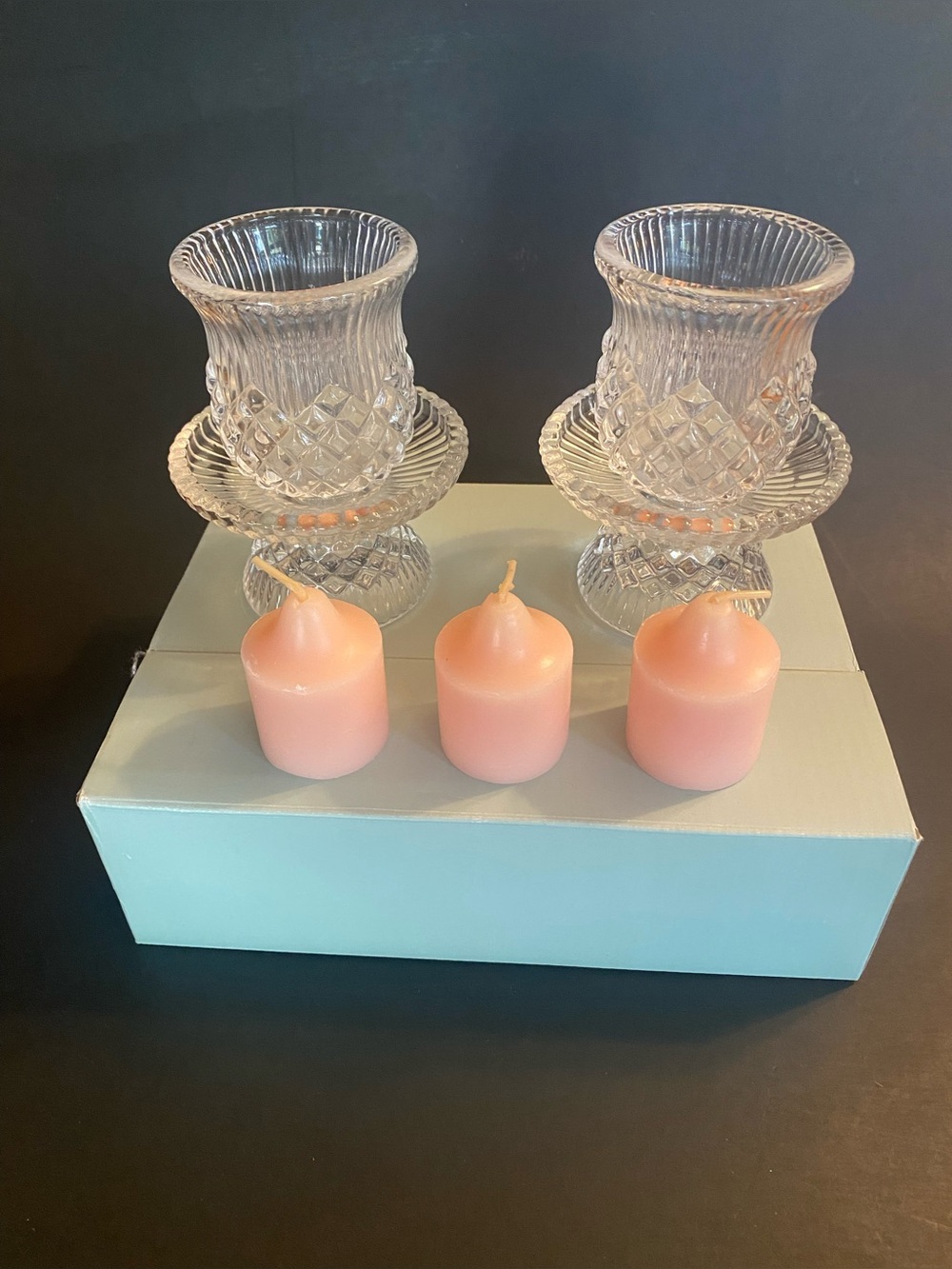 Partylite Votive Candle Holder Set of Two  Original Box Williamsburg Retired